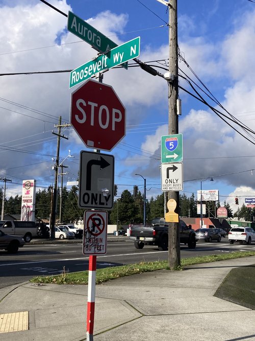 WDR 2023 Sign on Aurora Ave N