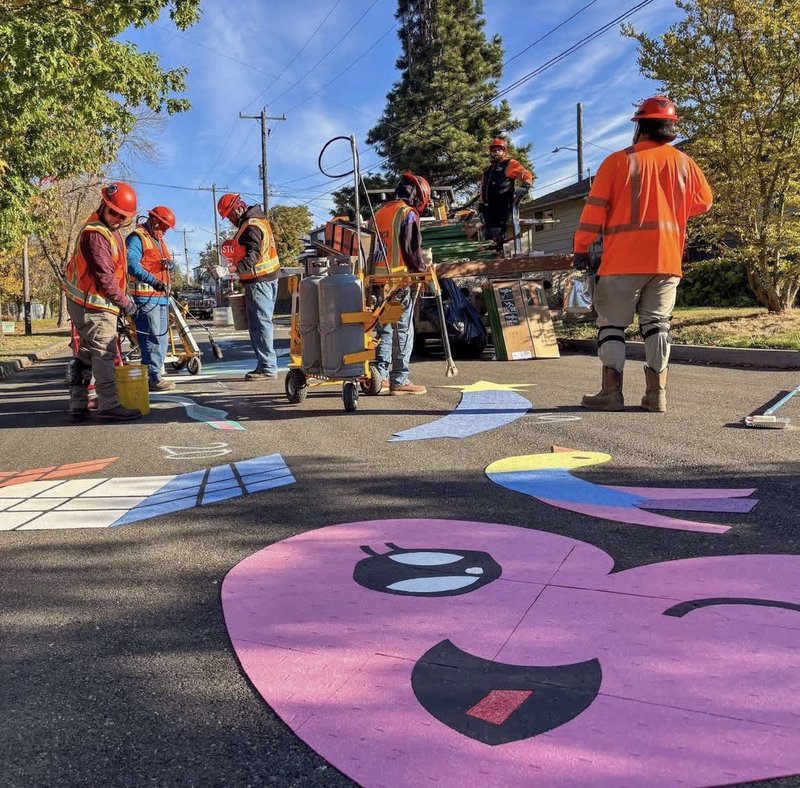 SDOT Painting a School Street