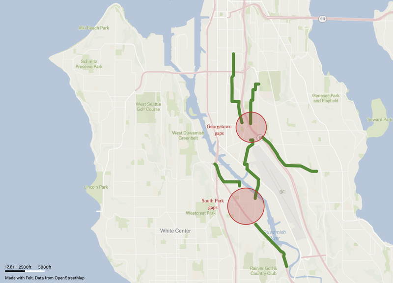 Georgetown to Downtown Gaps